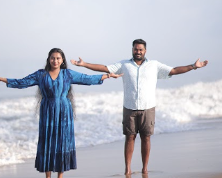 Aby and Sona at the seashore